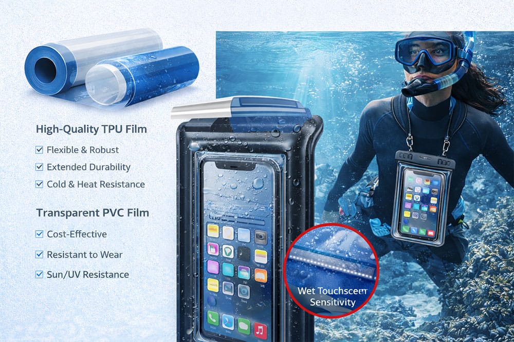 Industrial-Grade Flexible Film System for waterproof phone pouch