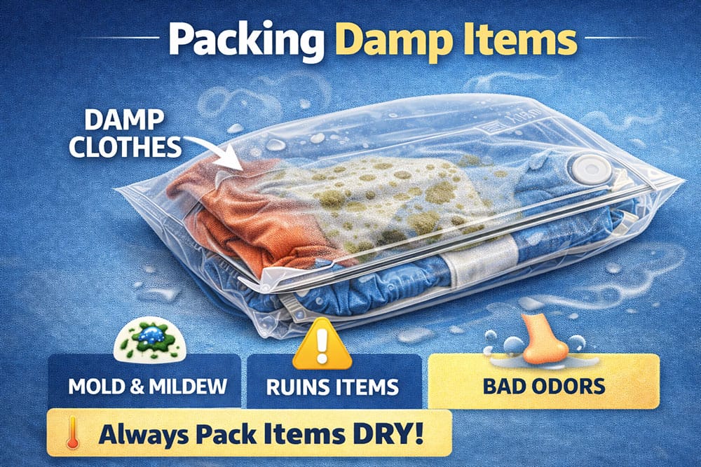 Packing Damp Items