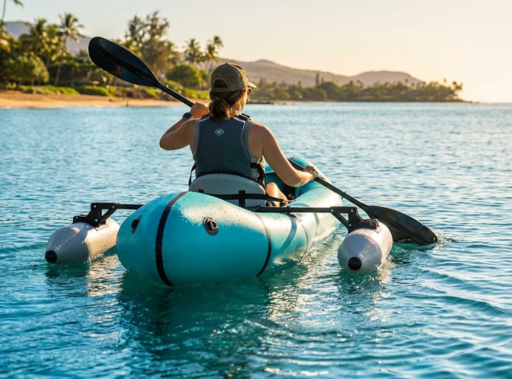 custom inflatable kayak stabilizer