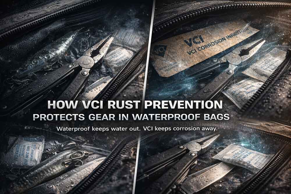 How VCI Rust Prevention Protects Gear in Waterproof Bags