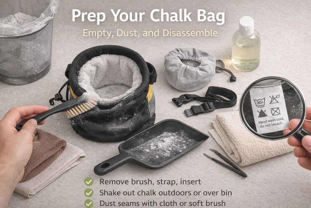 Prep your chalk bag