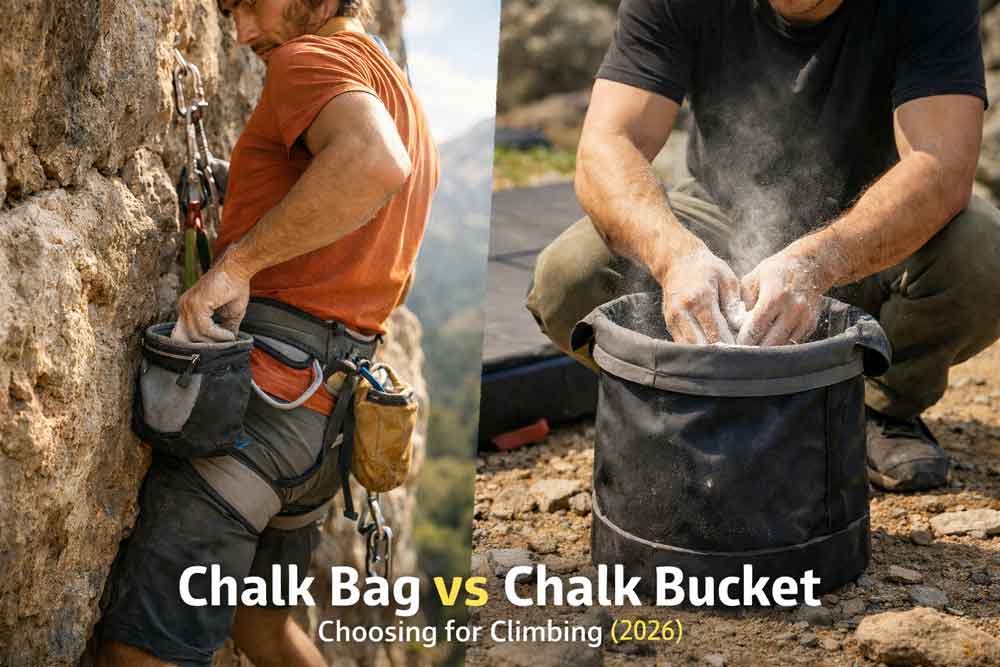 Chalk Bag vs Chalk Bucket: Choosing for Climbing (2026)