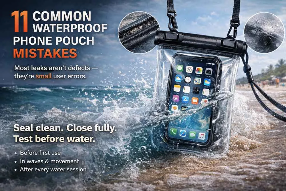 11 veelgemaakte fouten bij de aanschaf van een waterdicht telefoonhoesje