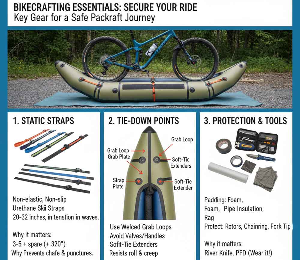 How to Secure a Bike to a Packraft: Essential Gear
