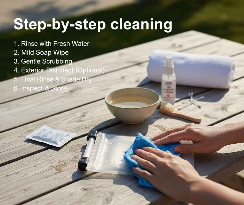Step-by-step cleaning