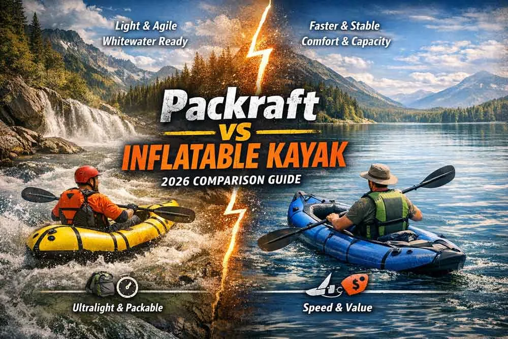Packraft vs kayak gonfiabile (2026): Guida comparativa 2
