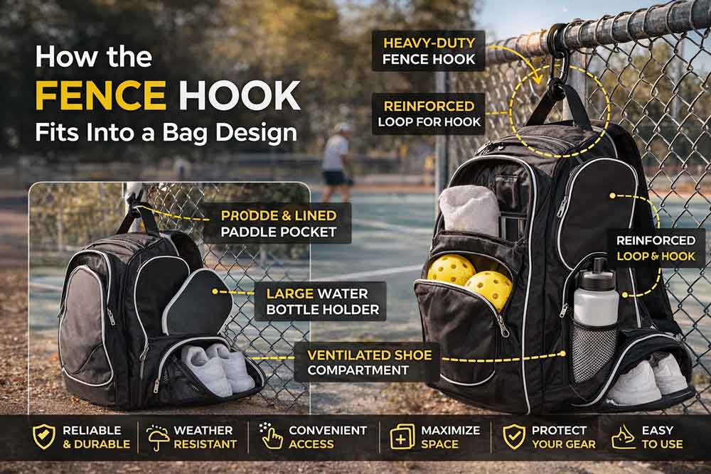 How the Fence Hook Fits Into a Bag Design