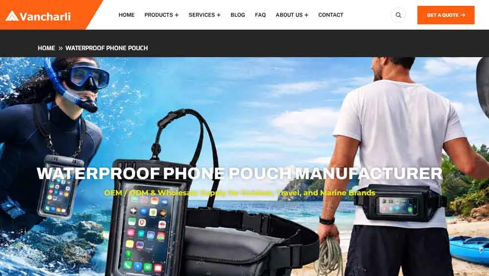 Vancharli waterdichte telefoonhoes