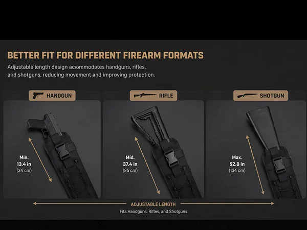 Meilleure adaptation aux différents formats d'armes à feu
