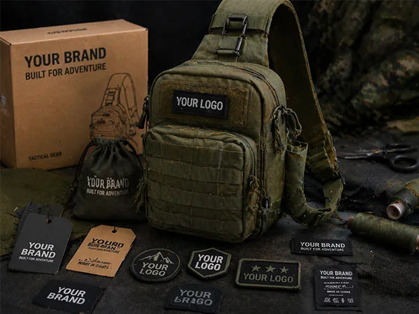 Personalização e marca própria para bolsa tática de ombro