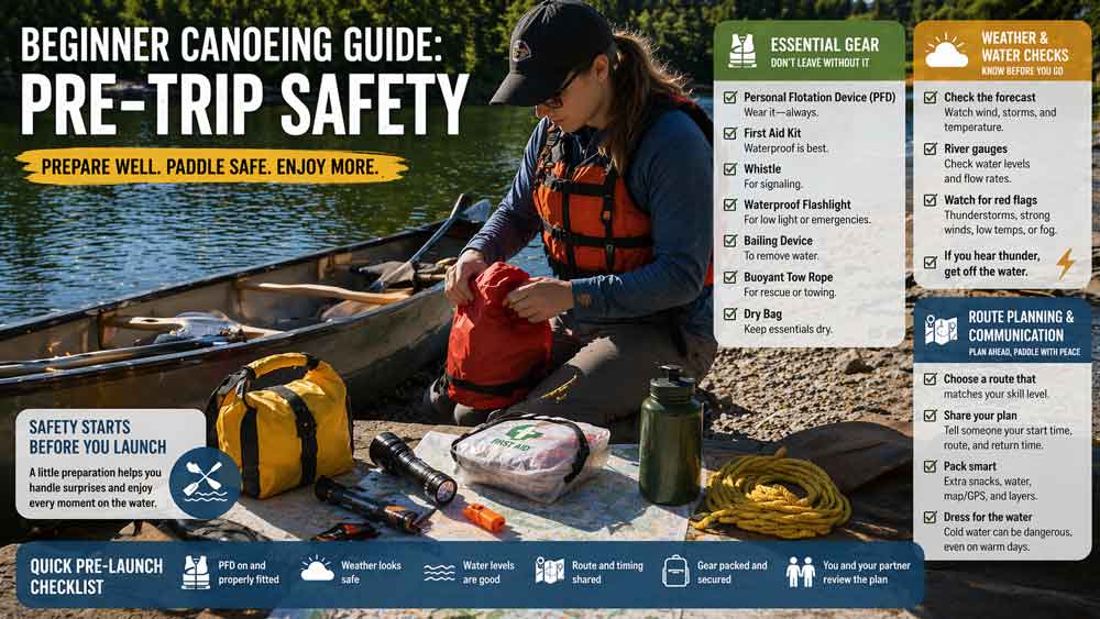 Canoeing Safety Tips Every Beginner Should Know 3 Beginner Canoeing Guide: Pre-Trip Safety