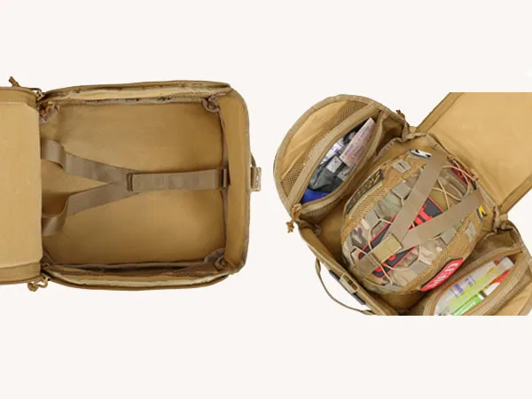 Grand compartiment principal pour casque et accessoires