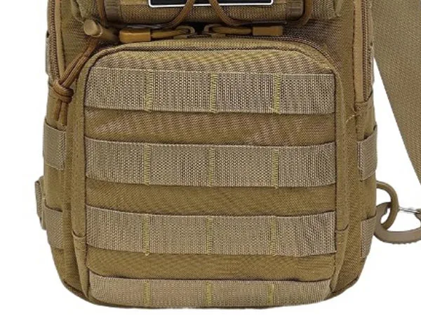 Sistema de fitas MOLLE para bolsa tática de ombro