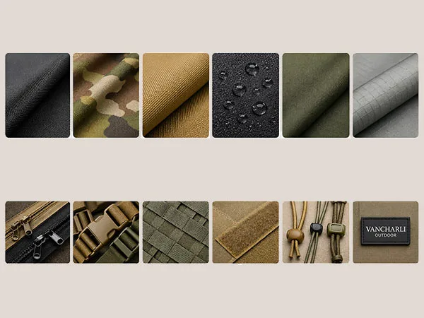 Harnais de poitrine tactiques 9 Personnalisation des matériaux et des tissus