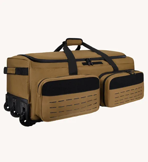 Bolsa táctica de lona con ruedas