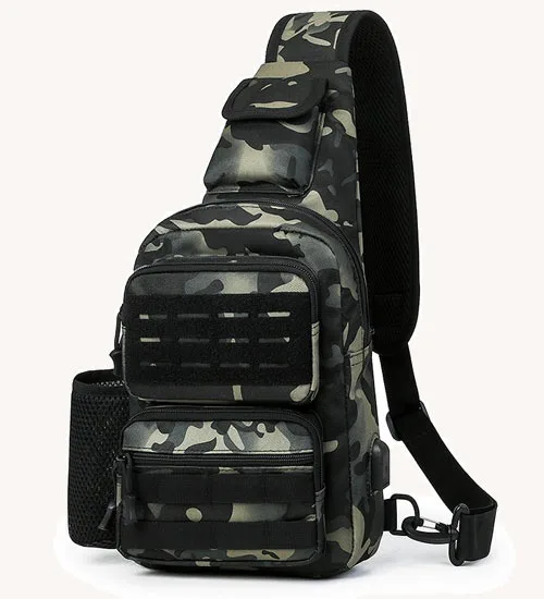 Bolsas táticas de ombro com USB