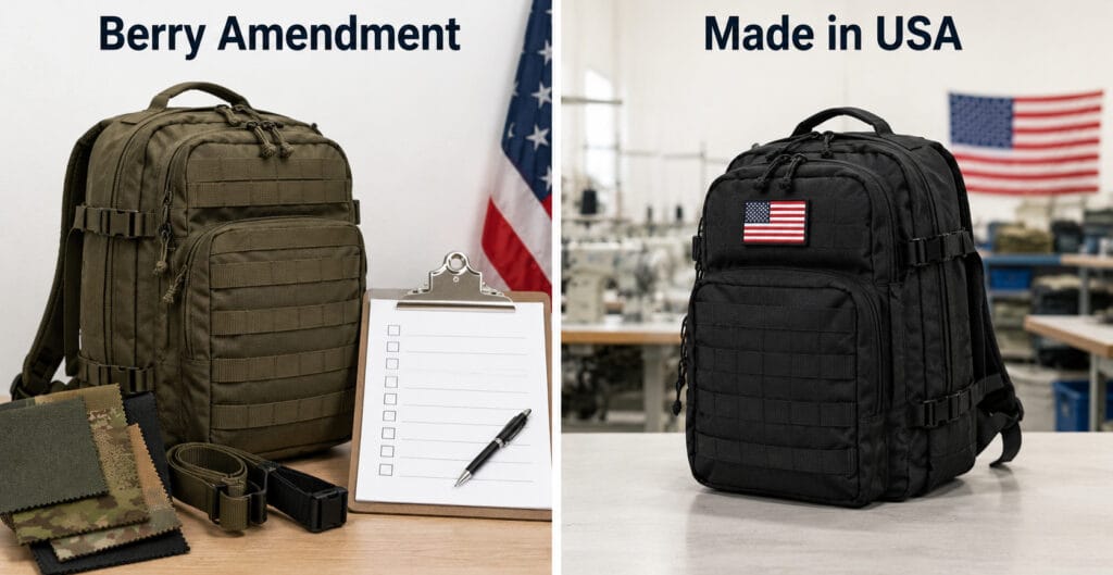 Berry Amendment and Tactical Bags: What Global Buyers Need to Know 7 Berry Amendment vs. Made in USA