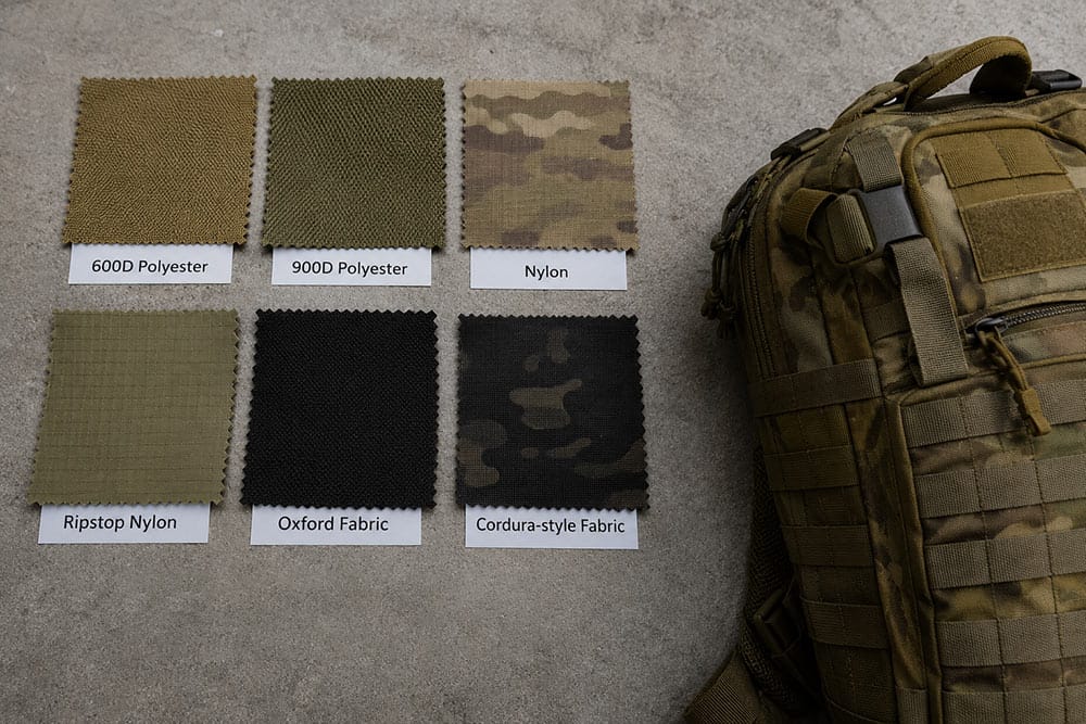 Wasserdichte vs. wasserabweisende taktische Taschen: Material- und Designunterschiede 3 Common Fabrics Used for Tactical Backpacks