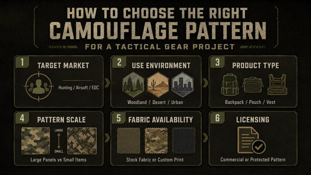 Camouflage Patterns: A Tactical Gear Manufacturer’s Guide 5 How to Choose the Right Camouflage Pattern for a Tactical Gear Project