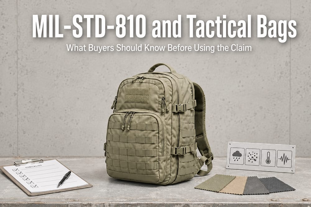 MIL-STD-810 and Tactical Bags: What Buyers Should Know Before Using the Claim 2 MIL-STD-810 and Tactical Bags