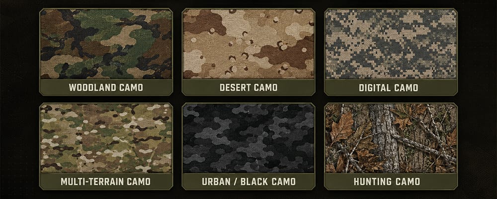 Camouflage Patterns: A Tactical Gear Manufacturer’s Guide 4 Main Types of Camouflage Patterns Used in Tactical Gear