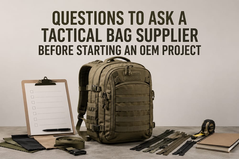 Questions to Ask a Tactical Bag Supplier Before Starting an OEM Project 2 Questions to Ask a Tactical Bag Supplier Before Starting an OEM Project