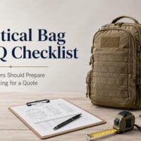 Tactical Bag RFQ Checklist: What Buyers Should Prepare Before Asking for a Quote Tactical Bag RFQ Checklist for OEM Buyers