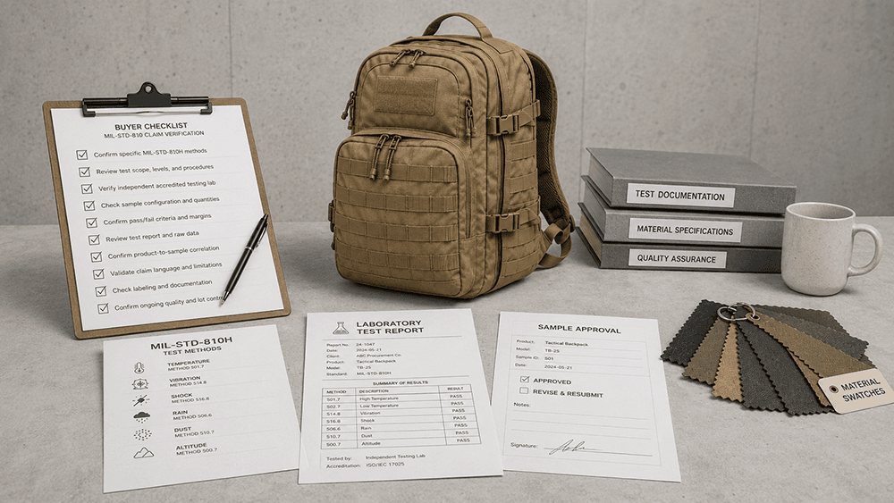 MIL-STD-810 and Tactical Bags: What Buyers Should Know Before Using the Claim 5 What Buyers Should Ask Before Using a MIL-STD-810 Claim