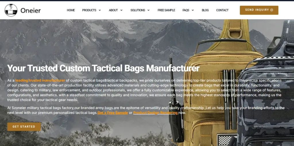 Top 10 des fabricants de sacs à dos tactiques en 2026 : Guide d’achat OEM/ODM 8 Szoneier