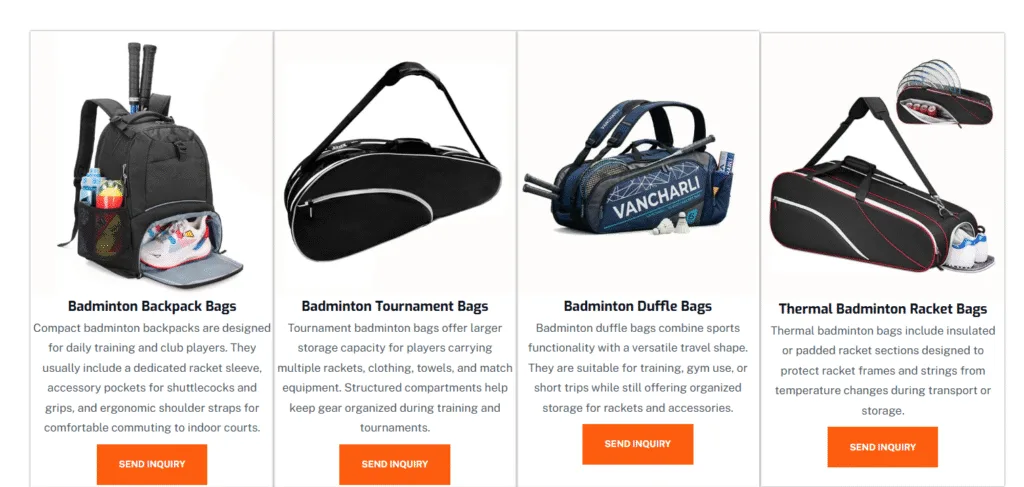 Top 10 Badmintontaschenhersteller für OEM/ODM-Projekte 4