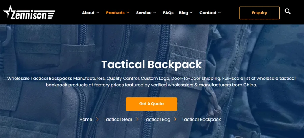 Top 10 des fabricants de sacs à dos tactiques en 2026 : Guide d’achat OEM/ODM 10 Zennison