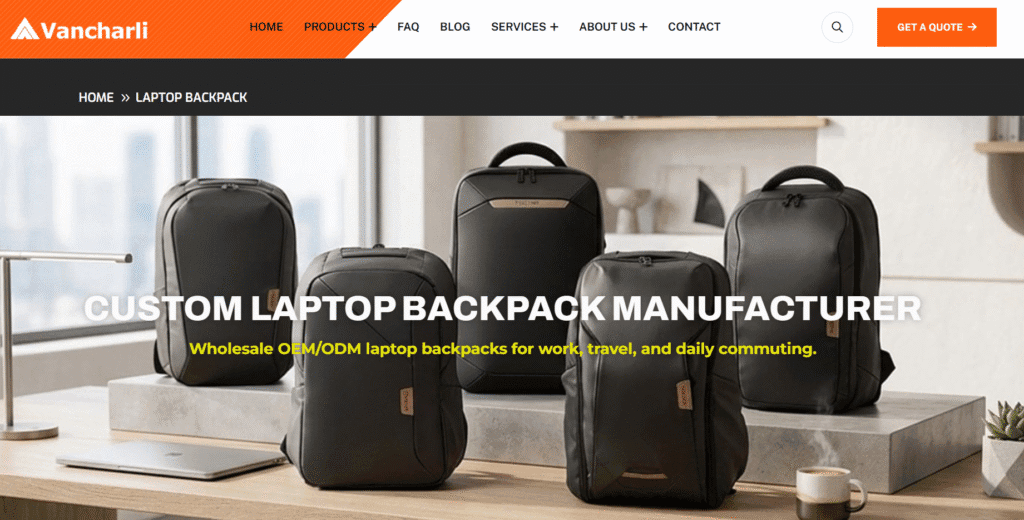 Vancharli Outdoor laptop bag manufacturer