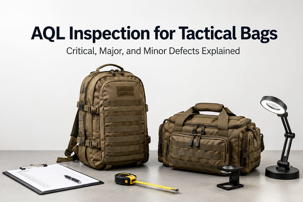 AQL Inspection for Tactical Bags: Critical, Major, and Minor Defects Explained