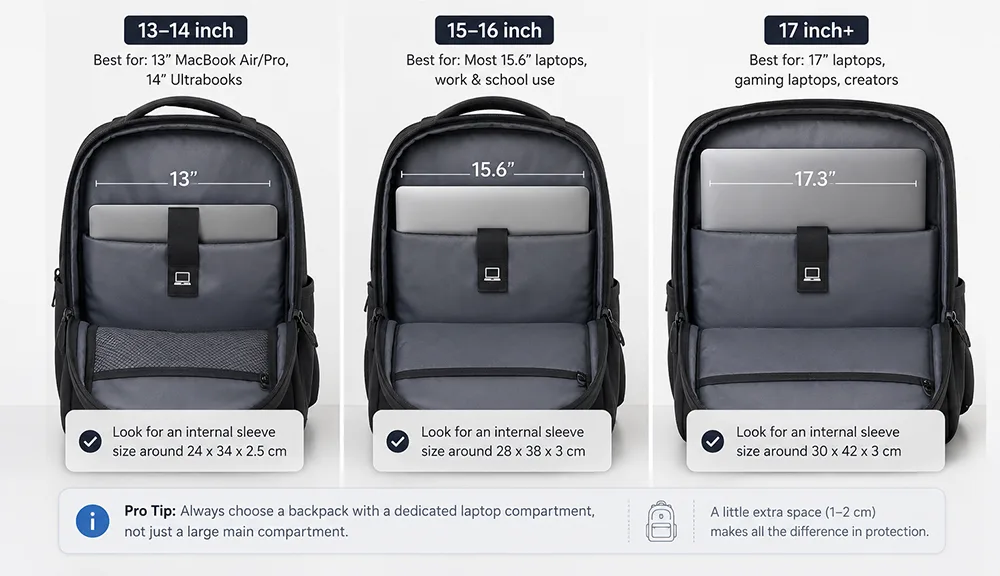 How to Protect a Laptop in a Backpack: 12 Practical Tips 5 Choose the Right Laptop Backpack Size