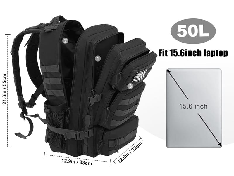 Large capacity storage for tactical rucksack equipment