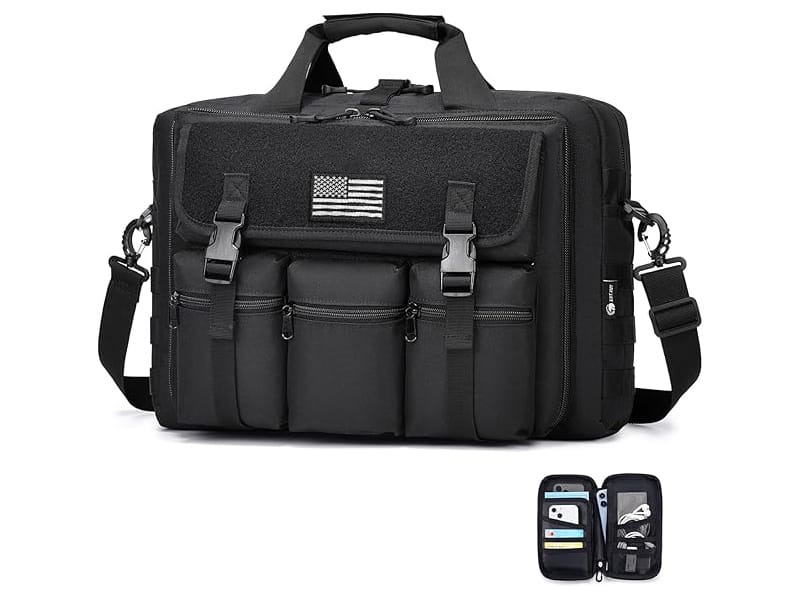 Law enforcement laptop bag for devices documents and operational equipment