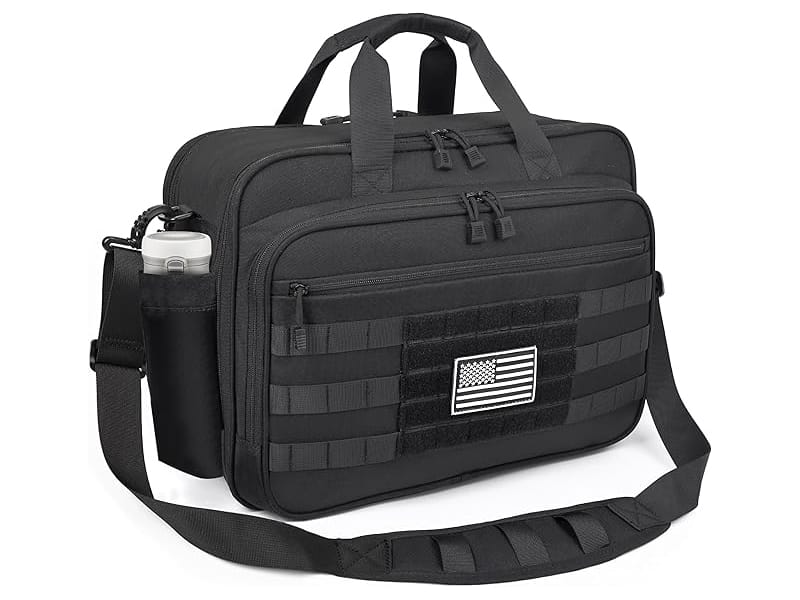 MOLLE laptop bag with modular attachment webbing