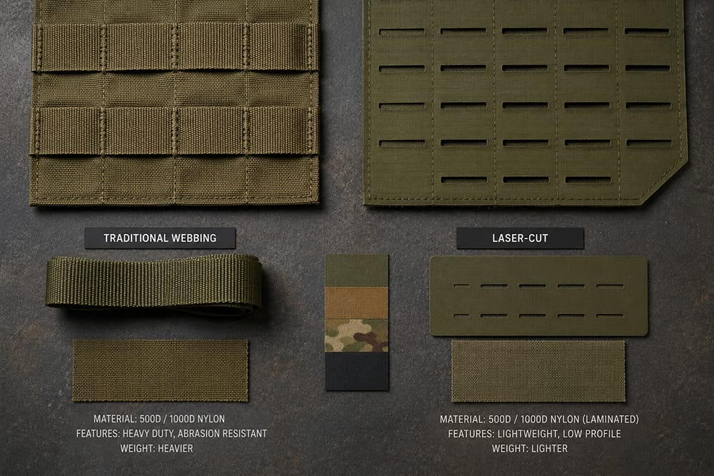 Laser-Cut MOLLE vs Traditional MOLLE Webbing for Tactical Vests 5 Material Differences