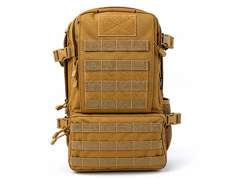 Military tactical rucksack for field operations and deployment