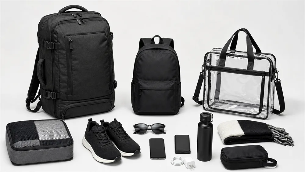 Lista de equipaje para aficionados al fútbol: Qué llevar a la Copa del Mundo, los estadios y los días de partido 3 Bolsa de viaje de tres capas, bolsa de día y bolsa para estadio.