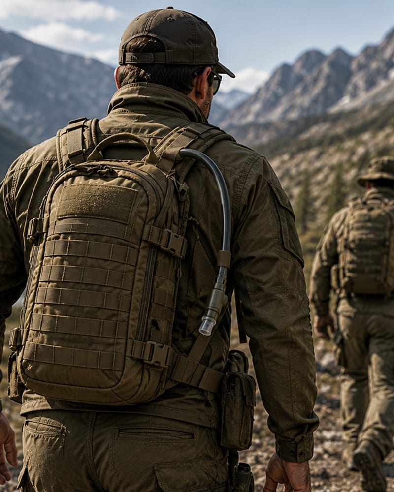Tactical Hydration Packs 12 Tactical hydration pack real use scenario for military training and outdoor activities