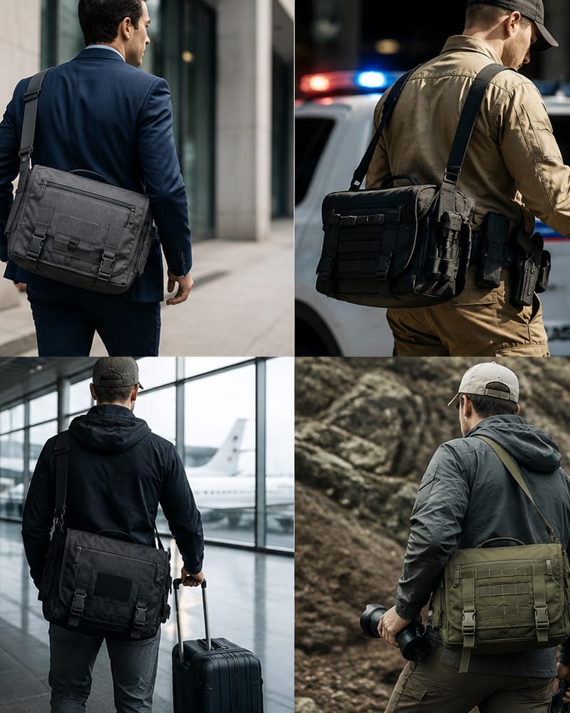 Tactical messenger bag real use scenarios for EDC commuting and field work