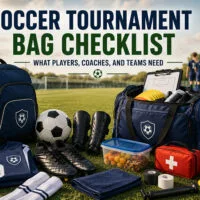 Lista de itens essenciais para levar na bolsa do torneio de futebol (jogadores e equipe). Lista de itens essenciais para levar na bolsa do torneio de futebol (jogadores e equipe).