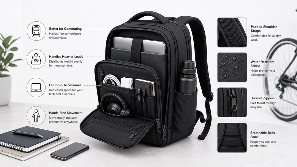 Business Backpack vs Briefcase: Which Is Better for Work? 4 When a Business Backpack Is Better