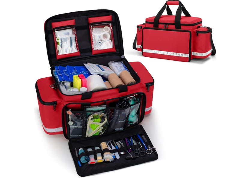 EMT medical bag for first aid supplies and emergency response equipment