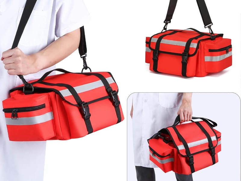 Rapid emergency access design for tactical medical bag
