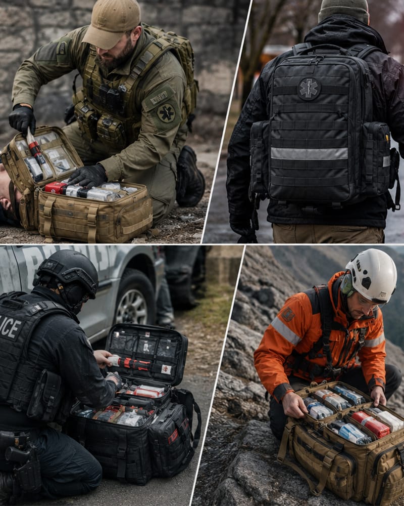 Tactical medical bag real use scenarios for EMS tactical medical support and emergency response