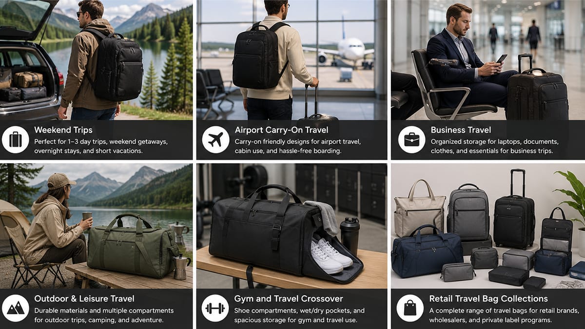 Travel Bags 16 Travel bag real use scenarios