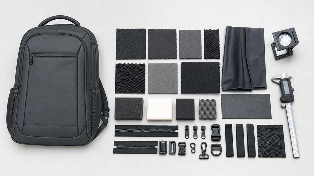 Inspect Fabric, Lining, Foam, and Components