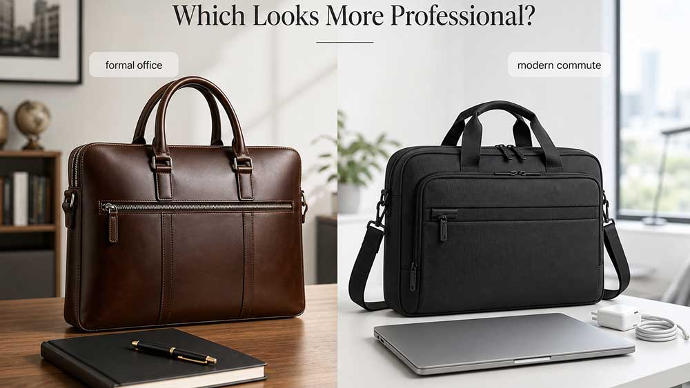 PU Leather vs Nylon Business Bags: Which Is Better? 4 Appearance: Which Looks More Professional?